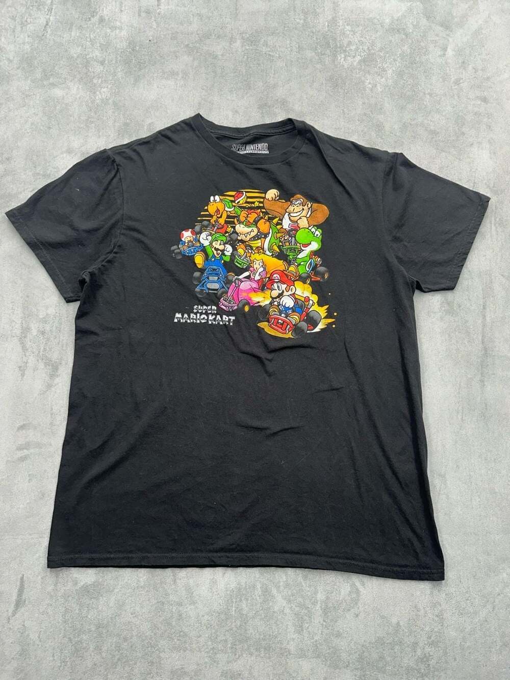Super Mario Kart Graphic T-Shirt Super Nintendo Entertainment System Black